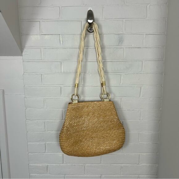 Vintage Worthington Straw Woven Braided Handle Shoulder Bag - Picture 11 of 11